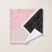 Modern ontwerp voor geometrische roze goudlijnen bad handdoek (Wasdoekje)