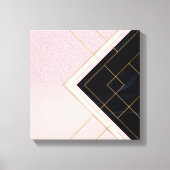 Modern ontwerp voor geometrische roze goudlijnen canvas afdruk (Voorkant)