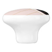 Modern ontwerp voor geometrische roze goudlijnen keramische knop (Zijkant)