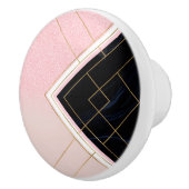 Modern ontwerp voor geometrische roze goudlijnen keramische knop (Rechts)