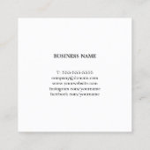 Modern ontwerp voor grafisch pasta-interieur vierkante visitekaartje (Achterkant)