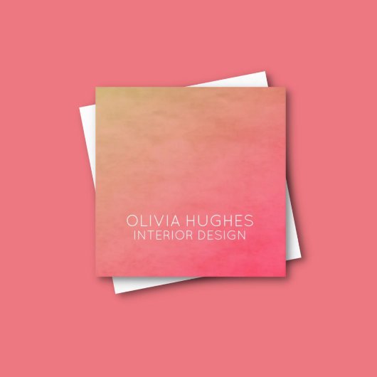 Modern ontwerp voor grafisch pasta-interieur vierkante visitekaartje