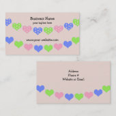 Modern ontwerp voor hartstralen visitekaartje (Voorkant / Achterkant)