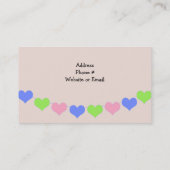 Modern ontwerp voor hartstralen visitekaartje (Achterkant)