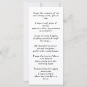 Modern ontwerp voor herdenkingsgedicht bij begrafe (Achterkant)
