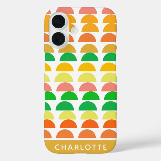 Modern ontwerp voor moderne, Bright Citrus Geometr Case-Mate iPhone Case (Achterkant)