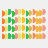 Modern ontwerp voor moderne, Bright Citrus Geometr Inpakpapier Vel (Voorkant)