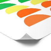 Modern ontwerp voor moderne, Bright Citrus Geometr Poster (Hoek)