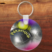 Modern ontwerp voor petankeballen sleutelhanger (Voorkant)