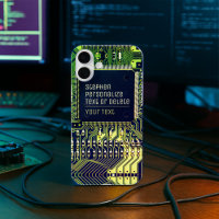 Modern ontwerp voor printplaat voeg naam toe Geeky