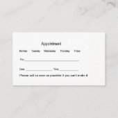 Modern ontwerp voor tandheelkundig kantoor visitekaartje (Achterkant)