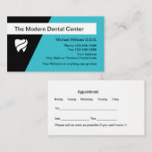 Modern ontwerp voor tandheelkundig kantoor visitekaartje (Voorkant / Achterkant)