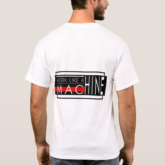 Modern ontwerp voor witte tekst Typografie T-shirt (Achterkant)