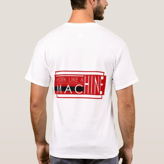 Modern ontwerp voor witte tekst Typografie T-shirt (Achterkant)