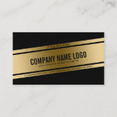 Modern ontwerp voor zwart en goud visitekaartje (Achterkant)