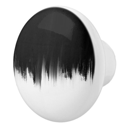 Modern ontwerp voor zwarte penseelstreken keramische knop (Rechts)