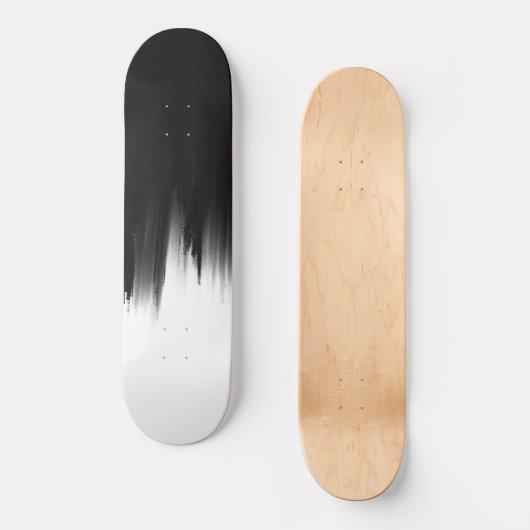 Modern ontwerp voor zwarte penseelstreken persoonlijk skateboard (Voorkant)