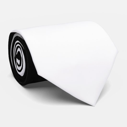 Modern ontwerp voor zwarte penseelstreken stropdas (Opgerold)