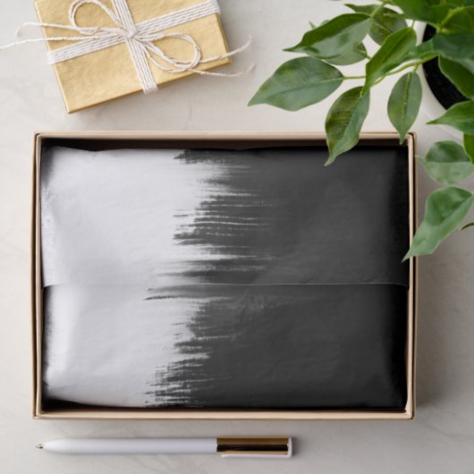 Modern ontwerp voor zwarte penseelstreken tissuepapier (Geschenk)