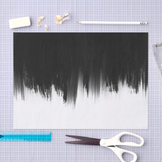 Modern ontwerp voor zwarte penseelstreken tissuepapier (Craft)