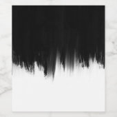 Modern ontwerp voor zwarte penseelstreken wijn etiket (Enkel label)