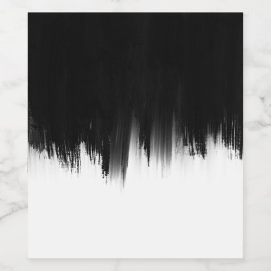 Modern ontwerp voor zwarte penseelstreken wijn etiket (Enkel label)