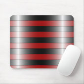 Modern ontwerp zwart en rode strepen muismat (Met muis)