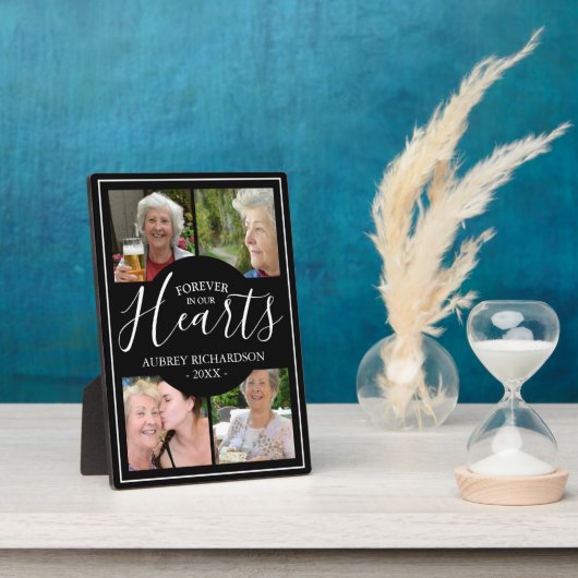 Modern Onvergetelijk In Onze Hartencollage Fotoplaat (Zijkant)