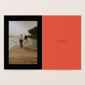 Modern Onyx Cherry Happy New Years Foto echt Folie Kaarten (Binnen)