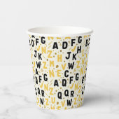 Modern Onyx & Gold Academy Papieren Bekers (Achterkant)