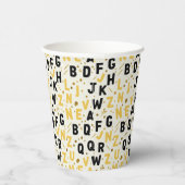 Modern Onyx & Gold Academy Papieren Bekers (Rechts)