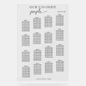 Modern Onze favoriete mensen bruiloft zitgrafiek Acryl Bord (Voorkant)