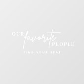 Modern Onze favoriete mensen Trouwspiegel Decal (Vel)