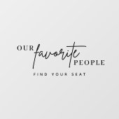 Modern Onze favoriete mensen Trouwspiegel Decal (Vel)