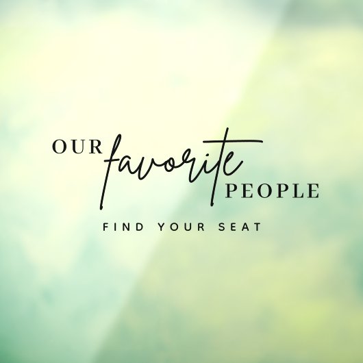 Modern Onze favoriete mensen Trouwspiegel Decal (Vel 3)