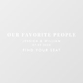 Modern Onze favoriete mensen Trouwspiegel Decal (Vel)