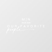 Modern Onze favoriete mensen Trouwspiegel Decal (Vel)