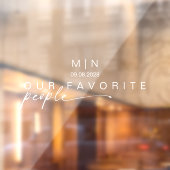 Modern Onze favoriete mensen Trouwspiegel Decal (Vel 2)