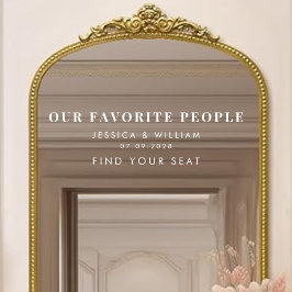 Modern Onze favoriete mensen Trouwspiegel Decal