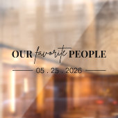 Modern Onze favoriete mensen Trouwspiegel Decal (Vel 2)