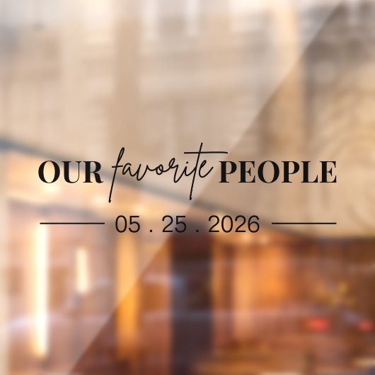 Modern Onze favoriete mensen Trouwspiegel Decal (Vel 2)