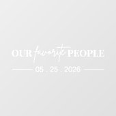 Modern Onze favoriete mensen Trouwspiegel Decal (Vel)