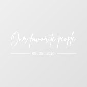 Modern Onze favoriete mensen Trouwspiegel Decal (Vel)