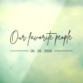 Modern Onze favoriete mensen Trouwspiegel Decal (Vel 3)