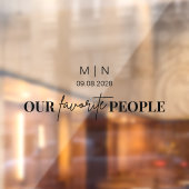 Modern Onze favoriete mensen Trouwspiegel Decal (Vel 2)