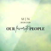 Modern Onze favoriete mensen Trouwspiegel Decal (Vel 3)