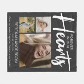 Modern Onze Hart Voor Altijd | Herdenking Fleece Deken (Voorkant (Horizontaal))