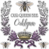 Modern Onze Queen Bee Baby kwekerij Sticker (Voorkant)