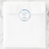 Modern op cloud 9 Baby shower gunst Ronde Sticker (Tas)