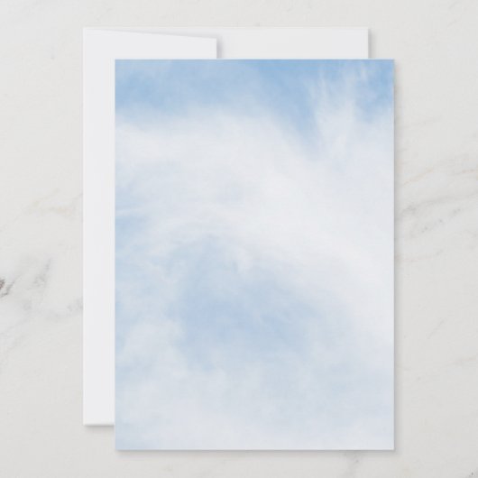 Modern op Cloud 9 Vrijgezellenfeest Kaart (Achterkant)